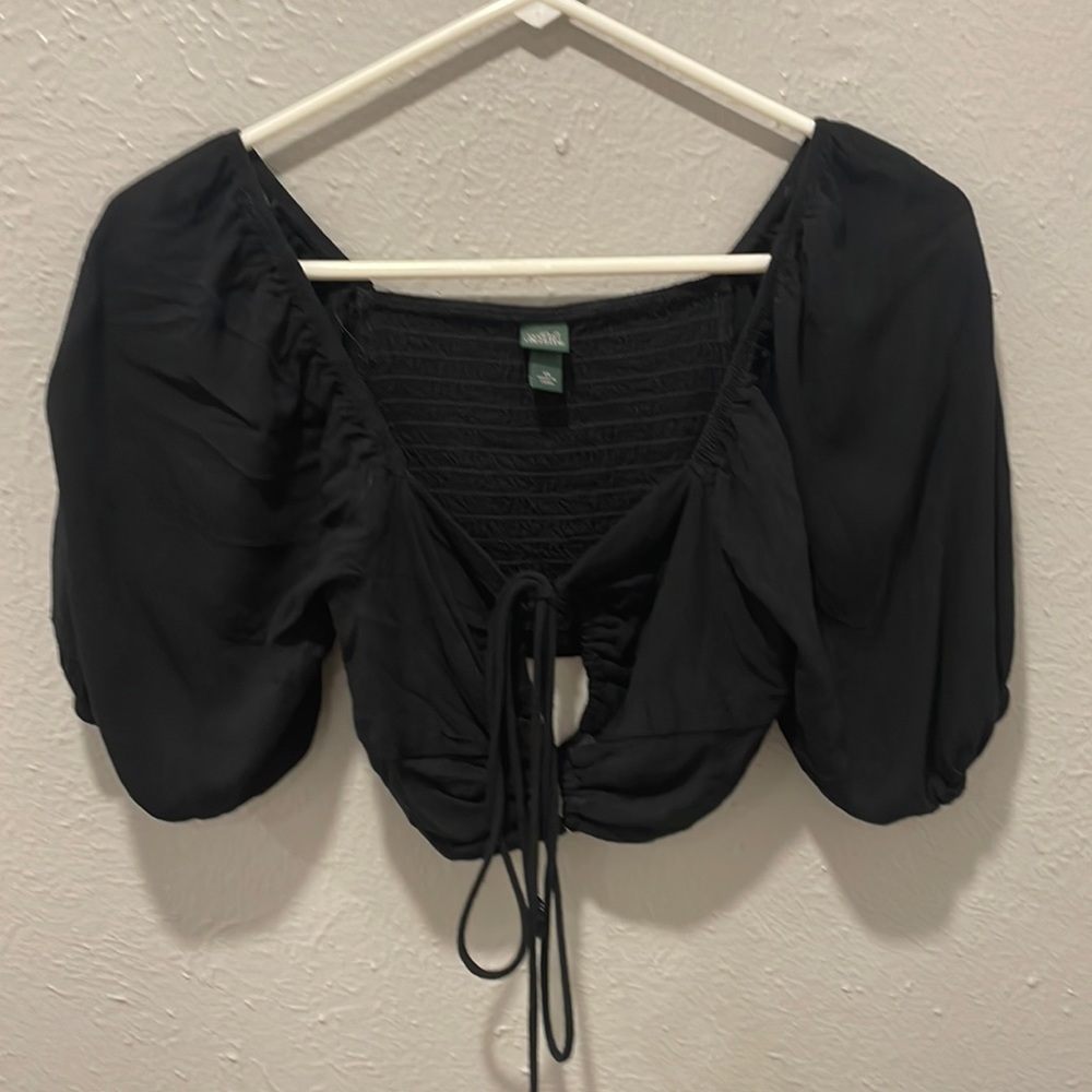 Target black crop top blouse